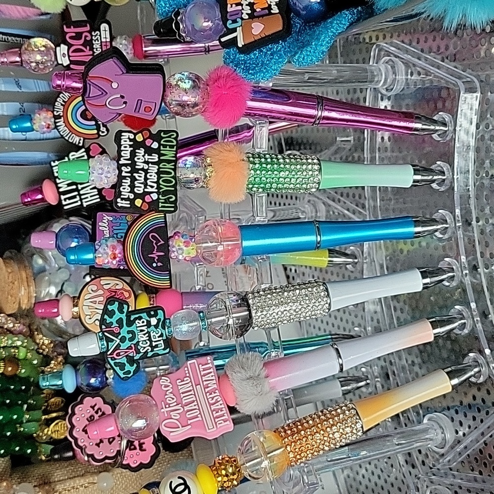 Colorful Focal Bead Pens Set of 6 - Picture 2 of 4
